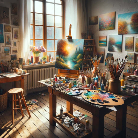 A beautiful paint studio room
